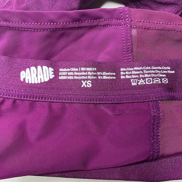 Parade Ultra Soft Mesh Detail Re:Play Boyshort Panty Panties XS New NWT Maroon - Picture 5 of 6